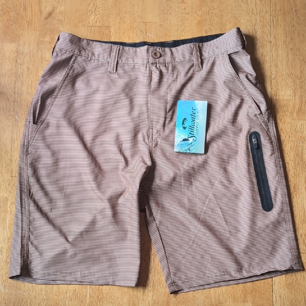 Brown Striped Men's Shorts